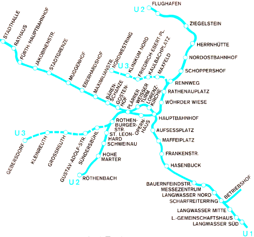 U-Bahn-Netz Nürnberg