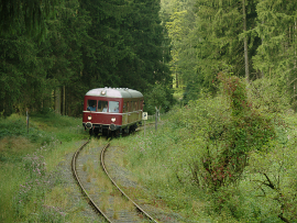 Triebwagen morgens