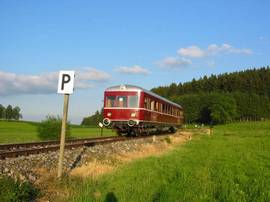 Abendzug auf freier Strecke