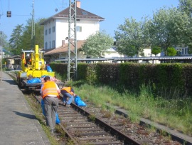 am Bahnsteig